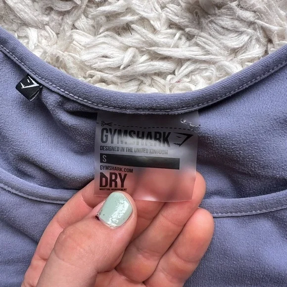 Gymshark Slate Blue Crop Top - Picture 2 of 3